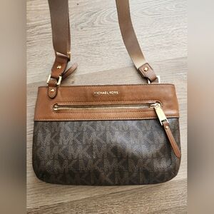 Michael Kors Brown and Tan Crossbody Bag